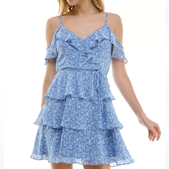 A. Byer Women's Printed Clipdot Mini Dress, XL